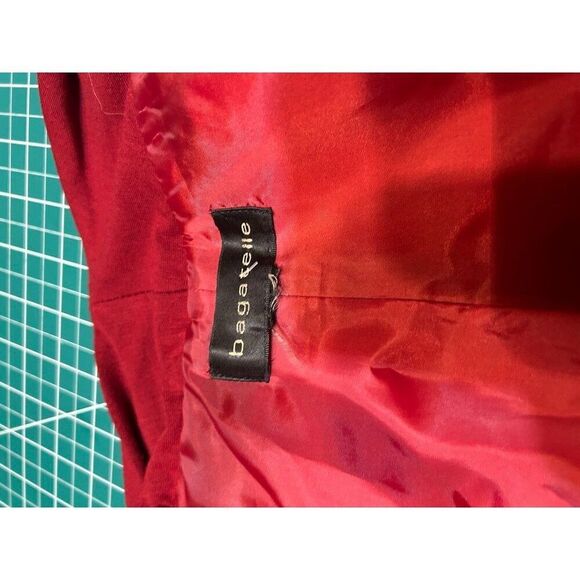 Bagatelle Women's Red Faux Leather Cardigan Jacket Size Large - Picture 5 of 6